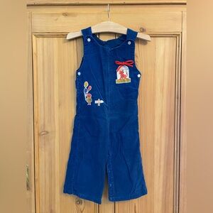 Vintage Handmade Blue Madeline Corduroy Overalls